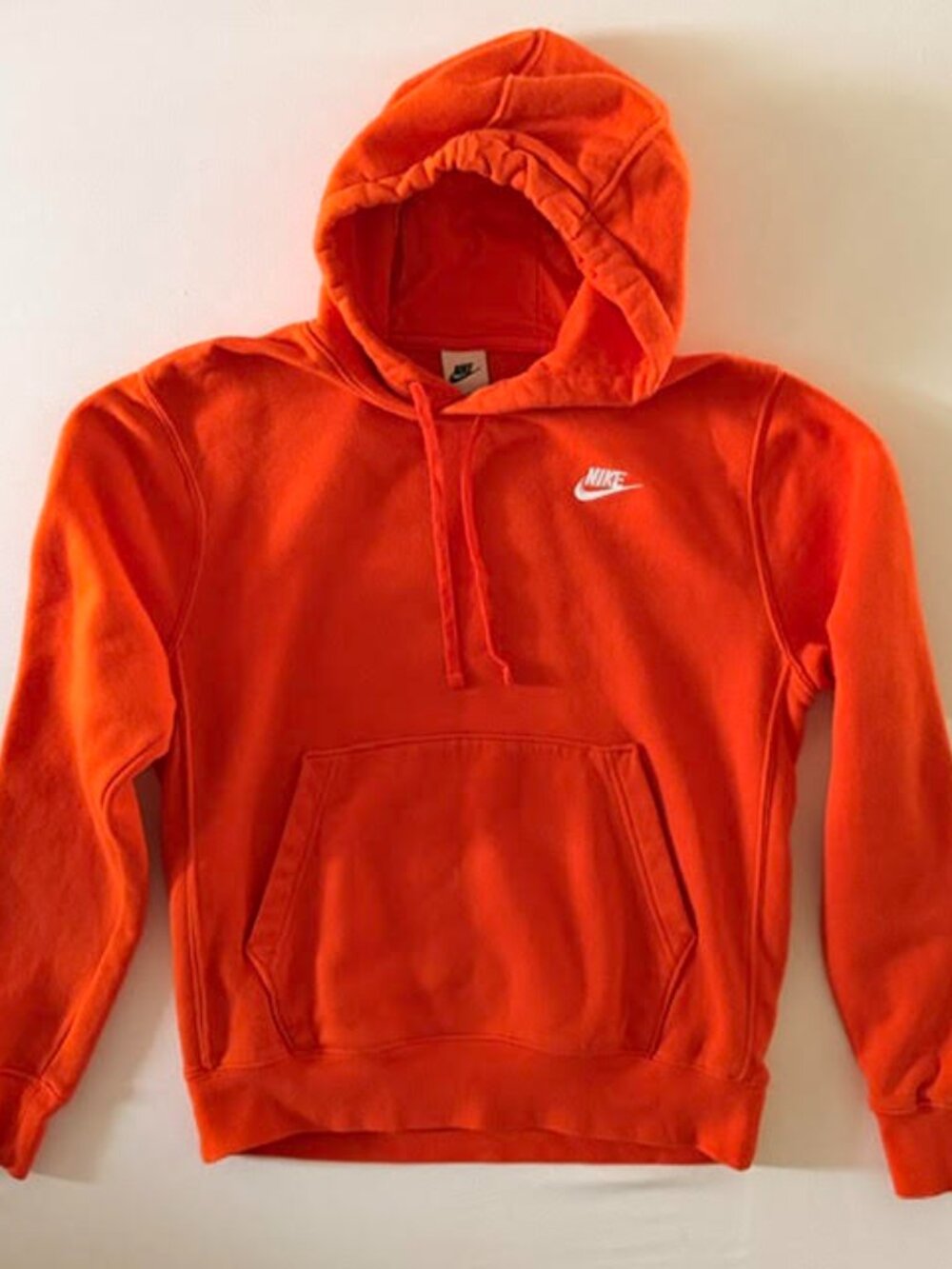 Nike Mens Sportswear Club Fleece Pullover Hoodie Orange Size S